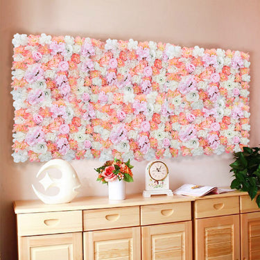 Artificial Rose Flower Backdrop Wall Panel – Lifelike Silk Roses for Weddings, Events, & Photo Shoots - Lifeideas