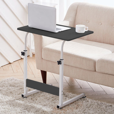Adjustable Mobile Laptop Desk with Rolling Wheels — Ergonomic Height-Adjustable Workstation - Lifeideas