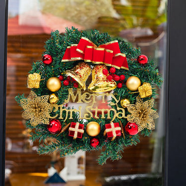 30cm Artificial Christmas Wreath with Baubles, Bells, and Bows – Festive Door or Wall Decor - Lifeideas
