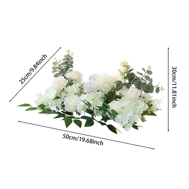 Artificial Floral Row Arrangement – Silk Wedding Tabletop & Backdrop Decoration for Events & Home - Lifeideas