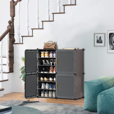 6-Tier Wide Shoe Storage Cabinet with Doors – Adjustable, Dustproof & Ideal for Entryway - Lifeideas
