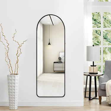 Arched Full-Length Metal Floor Mirror – Freestanding or Wall-Mounted - Lifeideas