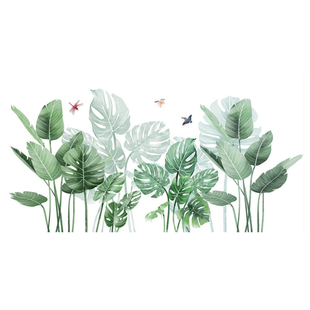 Decorative Rainforest Greenery Wall Decal Tropical Plants Wall Sticker