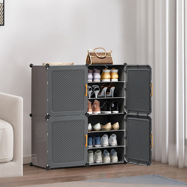 6-Tier Wide Shoe Storage Cabinet with Doors – Adjustable, Dustproof & Ideal for Entryway - Lifeideas