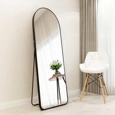 Arched Full-Length Metal Floor Mirror – Freestanding or Wall-Mounted - Lifeideas