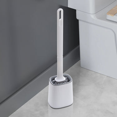 Flexible Silicone Toilet Brush with Quick-Dry Holder – Deep Cleaning & Space-Saving Design