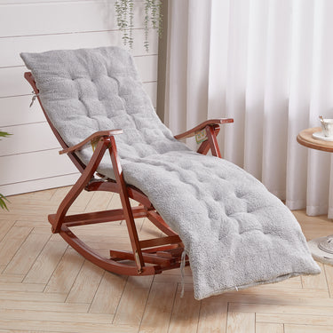 Thick Sherpa Fleece Lounge Cushion – Reversible, Ultra-Soft & Chair-Friendly