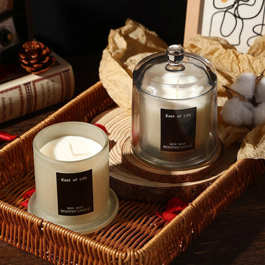 Soy Wax Scented Candle - Lychee & White Tea, Eco-Friendly & Elegant