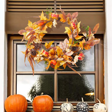 Halloween Pumpkin Artificial Garland – 180cm Fall Decoration