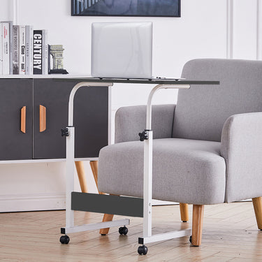 Adjustable Mobile Laptop Desk with Rolling Wheels — Ergonomic Height-Adjustable Workstation - Lifeideas