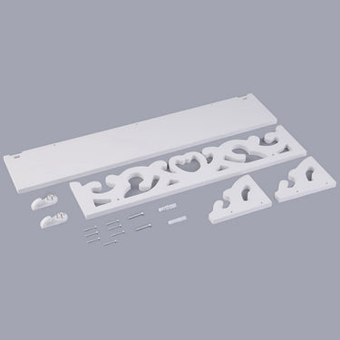 Set of 3 White Wooden Wall-Mounted Shelves – Decorative Floating Display Racks