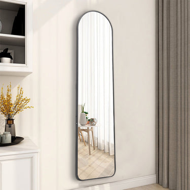 Arched Full-Length Metal Floor Mirror – Freestanding or Wall-Mounted - Lifeideas
