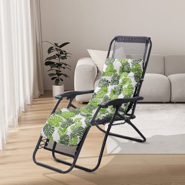 Comfortable Linen Sun Lounger Cushion with Secure Tie Straps – Lightweight & Versatile Outdoor/Indoor Pad