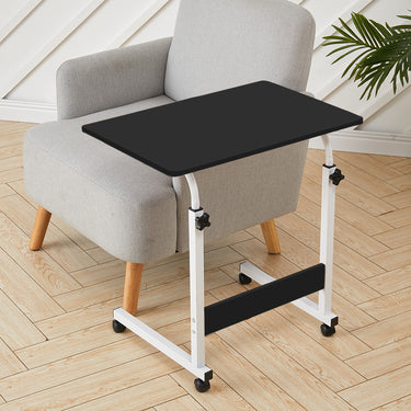 Adjustable Mobile Laptop Desk with Rolling Wheels — Ergonomic Height-Adjustable Workstation - Lifeideas