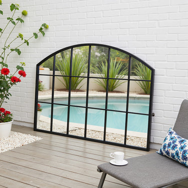 Modern Arched Black Framed Wall Mirror – Sleek & Stylish Home Décor