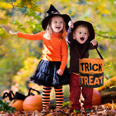 Trick or Treat Candy Bag – Reusable Fabric Tote with Pumpkin Design