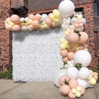 Handcrafted White Silk Hydrangea Flower Wall Panel – Realistic & UV-Resistant Floral Backdrop for Home & Event Decor