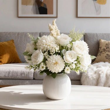 Artificial White Bouquet – Lifelike Wedding and Home Decoration Flowers - Lifeideas
