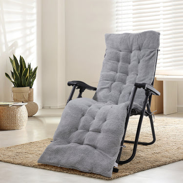 Thick Sherpa Fleece Lounge Cushion – Reversible, Ultra-Soft & Chair-Friendly