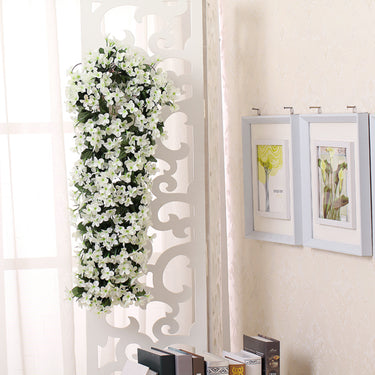 Artificial White Violet Hanging Vine – Silk Floral Garland for Home, Wedding & Party Decor - Lifeideas