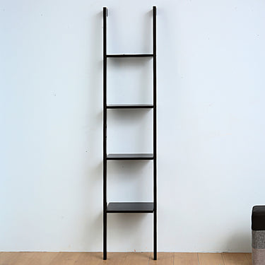 4-Tier Wall-Mounted Wooden Ladder Shelf – Modern Vertical Display & Storage Rack - Lifeideas