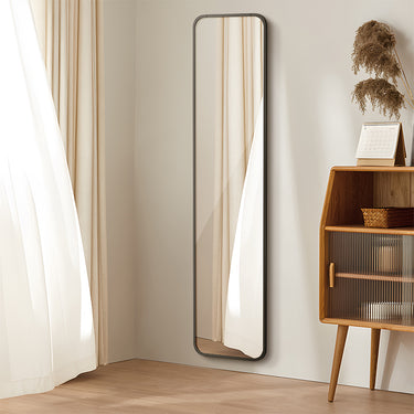 Slim Full-Length Wall Mirror – 118cm, Modern Rectangular Frame in Black