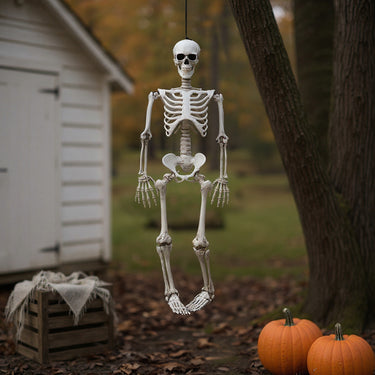 Halloween Skeleton Decoration – Realistic Full Body Prop with Posable Joints, Hanging String
