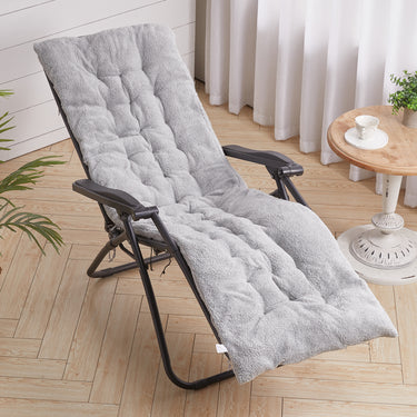 Thick Sherpa Fleece Lounge Cushion – Reversible, Ultra-Soft & Chair-Friendly