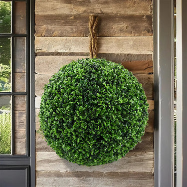 28cm Decorative Artificial Boxwood Topiary Ball – Realistic & Low-Maintenance Greenery for Home or Office - Lifeideas