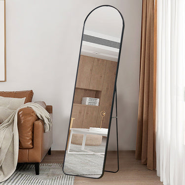 Arched Full-Length Metal Floor Mirror – Freestanding or Wall-Mounted - Lifeideas