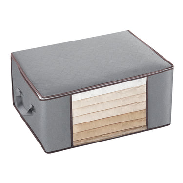 Foldable Fabric Clothes Storage Bag with Clear Window and Handles