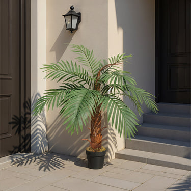 Artificial Palm Tree in Pot – Realistic Faux Potted Plant for Home Decor - Lifeideas