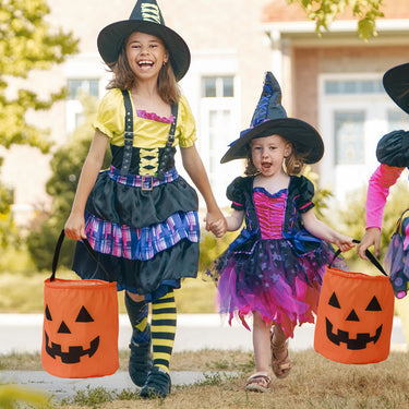 Pumpkin Trick or Treat Candy Bag – Reusable Fabric Tote for Kids  Description