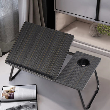 Adjustable Foldable Laptop Bed Table with Cup Holder – Portable Workstation for Bed, Sofa, or Floor - Lifeideas