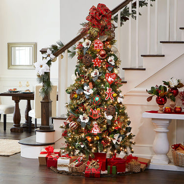 Wooden Christmas Tree Hanging Ornament Set – 30-Piece Festive Assortment for Holiday Decor