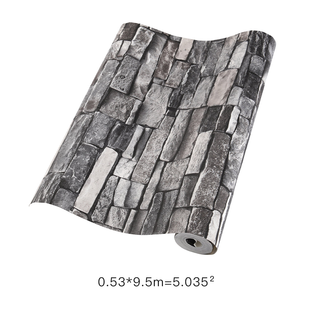 Rustic Faux Brick 3D Wallpaper Roll for Cafe Restaurant Home Decor