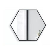 Wall Mounted Modern Hexagon Metal Frame Vanity Mirror for Living Room Bathroom