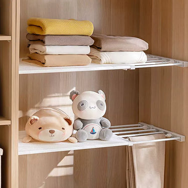 Expandable Closet Tension Shelf – Adjustable Storage Divider for Wardrobe & Cabinet Organization