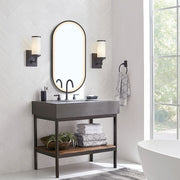 Modern Oval LED Wall Mirror Metal Framed