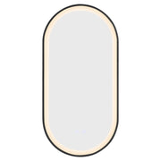 Modern Oval LED Wall Mirror Metal Framed