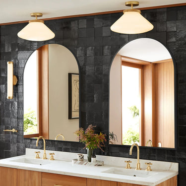 Arch-Shape Metal Framed Wall Mirror – Decorative Accent Mirror for Home