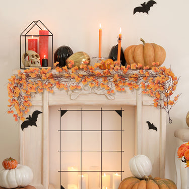 Autumn Artificial Maple Leaf Garland for Home Decoration, 200cm