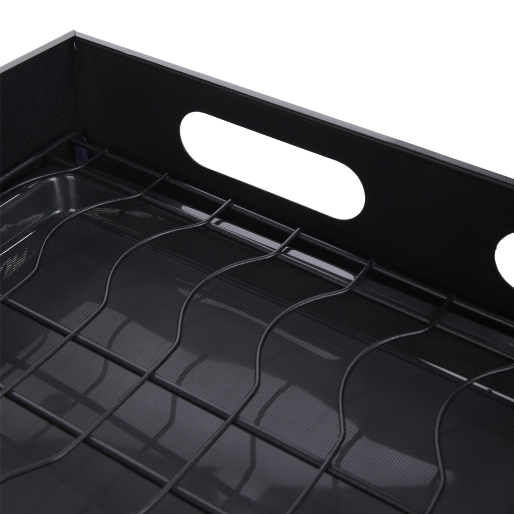 Black Steel Cabinet Pull-Out Bowl Rack