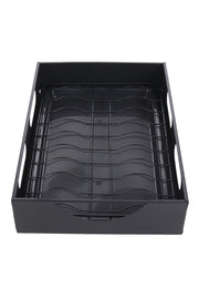 Black Steel Cabinet Pull-Out Bowl Rack