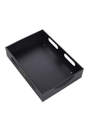 Black Steel Cabinet Pull-Out Bowl Rack