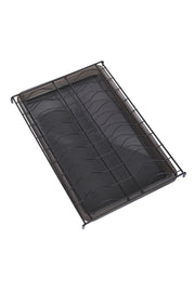 Black Steel Cabinet Pull-Out Bowl Rack