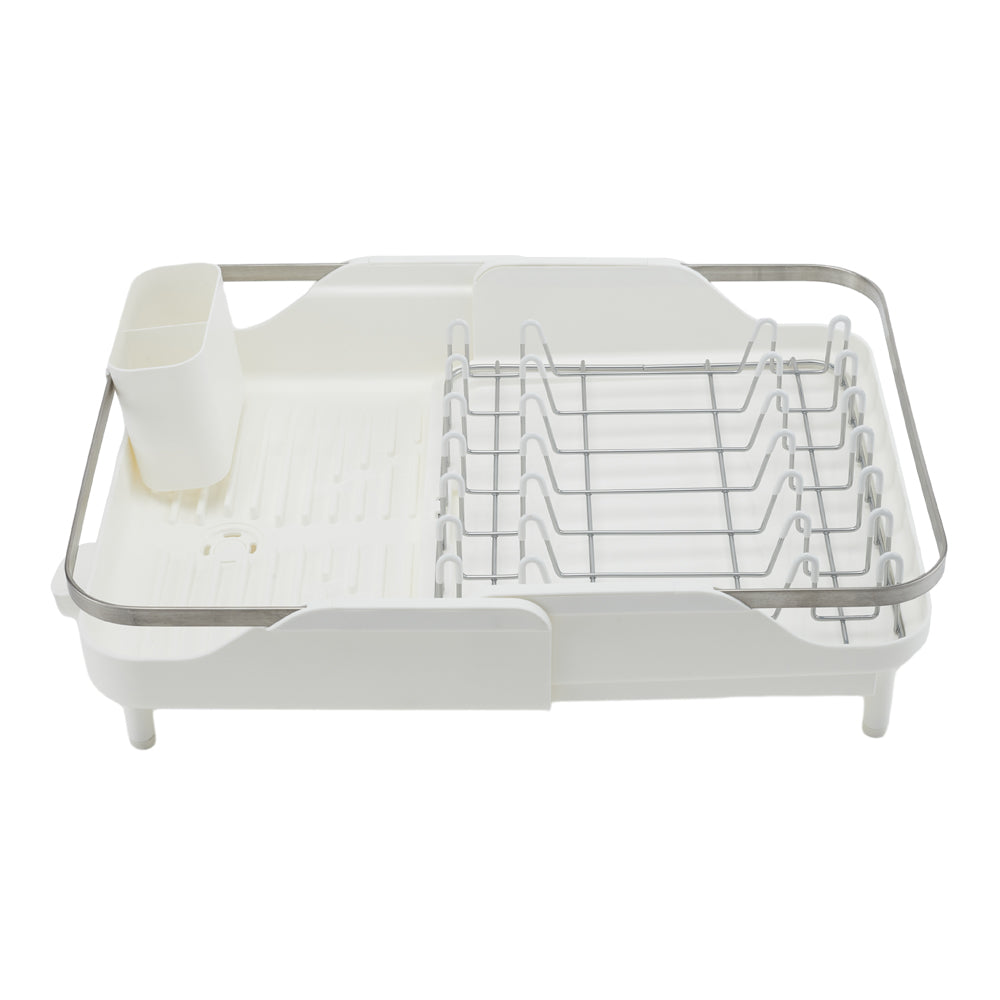 Aluminum Alloy Dish Drying Rack with Utensil Holder