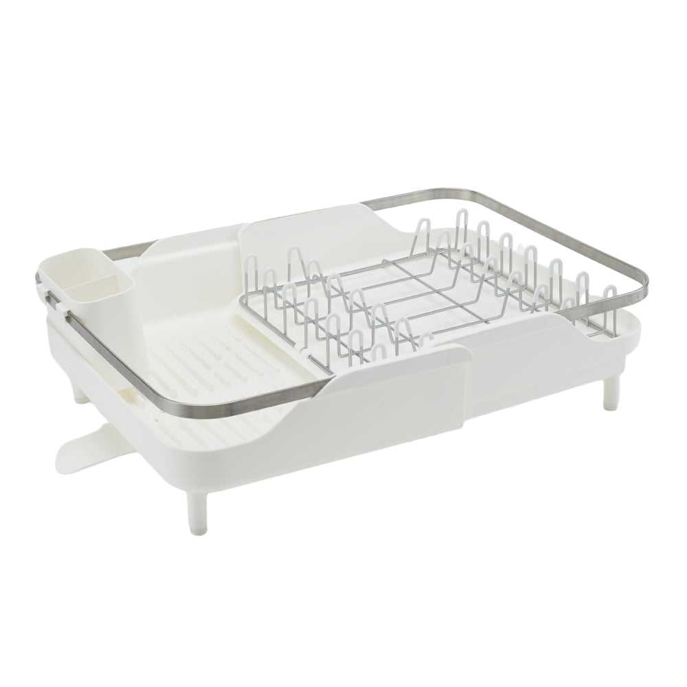 Aluminum Alloy Dish Drying Rack with Utensil Holder