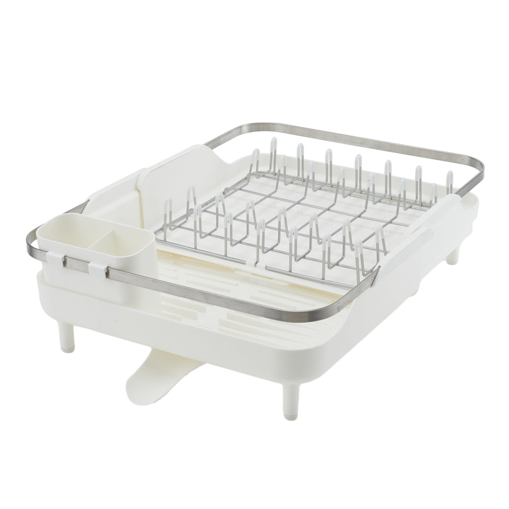 Aluminum Alloy Dish Drying Rack with Utensil Holder