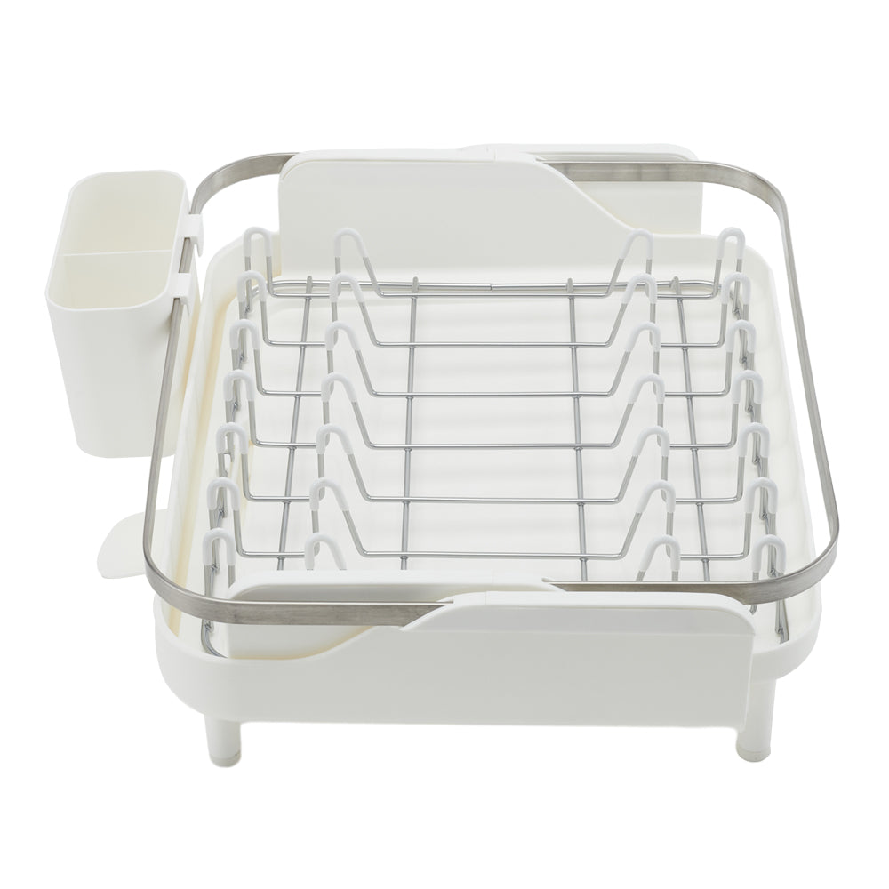 Aluminum Alloy Dish Drying Rack with Utensil Holder